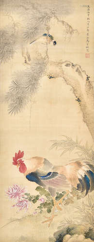 MA JIATONG: INK AND COLOR ON SILK PAINTING 'FLOWERS AND BIRDS'