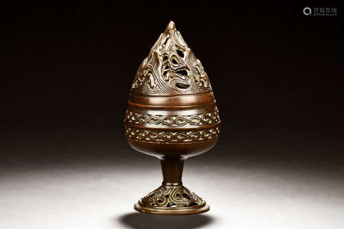 BRONZE CAST RITUAL CENSER