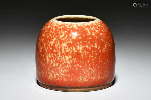 RED GLAZED SPITTOON