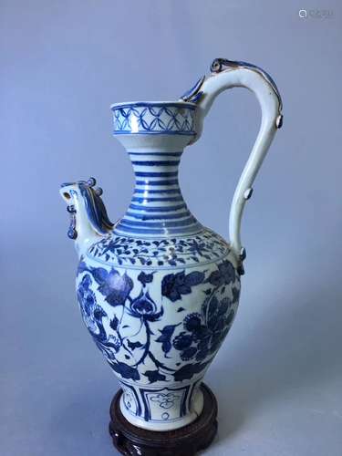 BLUE&WHITE CHICKEN HEAD EWER