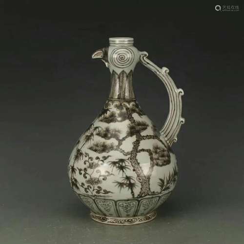 RED UNDERGLAZED CHICKEN HEAD EWER