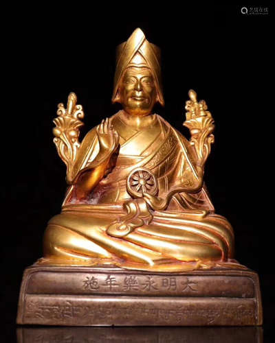 BRONZE GLITED BUDDHA ORNAMENT