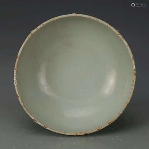 RU KILN GREEN GLAZED TRIPOD WASHER