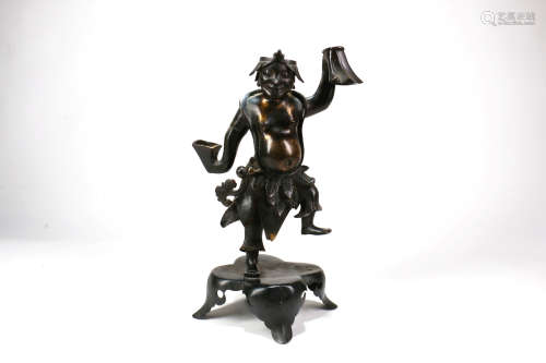 A Chinese Bronze Figure of Liuhai