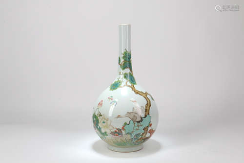 A Chinese Famille-Rose Porcelain Vase