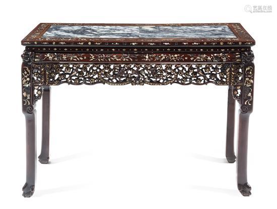 A Chinese Rosewood Table With Mother Pearl Inlaid Deal Price