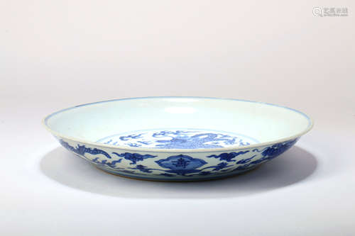 A Chinese Blue and White Porcelain Plate3