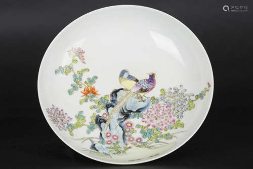 A Chinese Famille-Rose Porcelain Plate