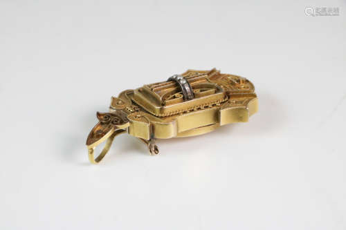 Victorian gold locket 14k
