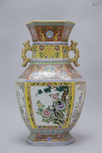 Chinese Famille Rose Porcelain Vase