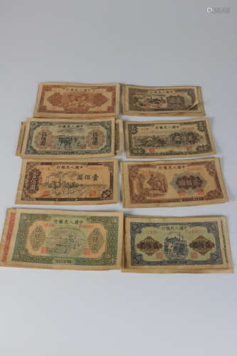 Set of 29 pieces of chinese paper money