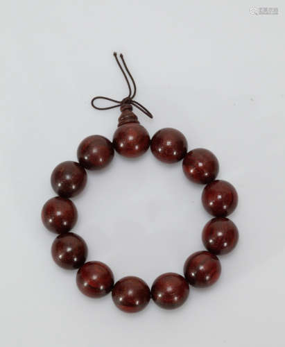 Chinese Xiao Ye Zi Tan Beads Bracelet