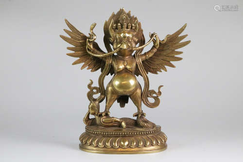 Tibetan bronze gilt buddha