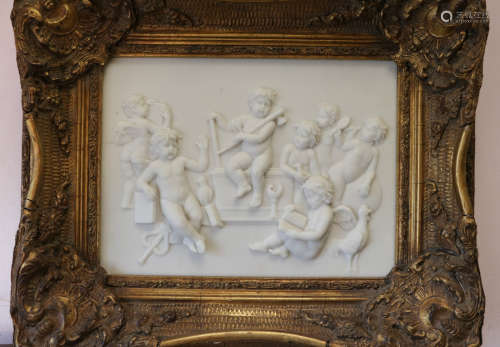 European Marble Carving on Painting of Children