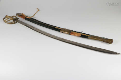 Oriental long dagger with cover