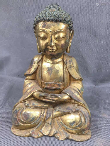 Chinese Gilt Bronze Buddha