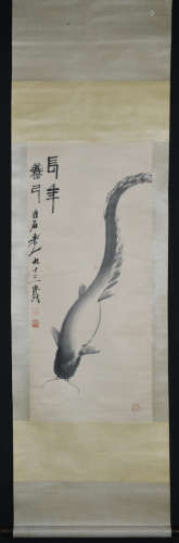 Chinese Ink/ Color Scroll Painting,Signed