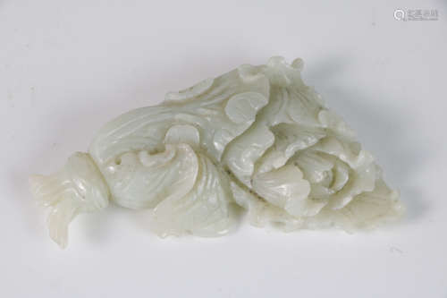 Chinese jade carved cabage