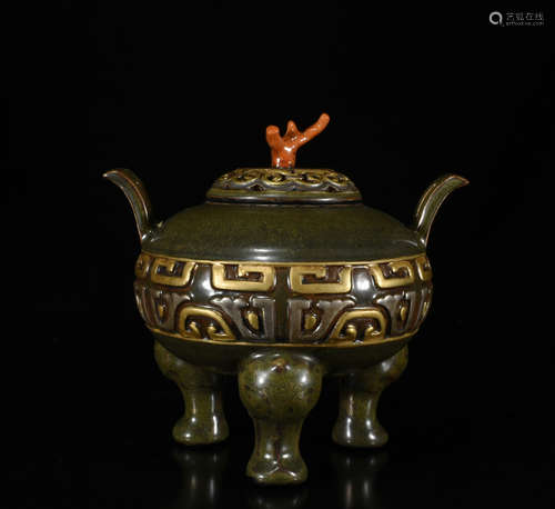 Chinese Tea Dust Glaze Burner