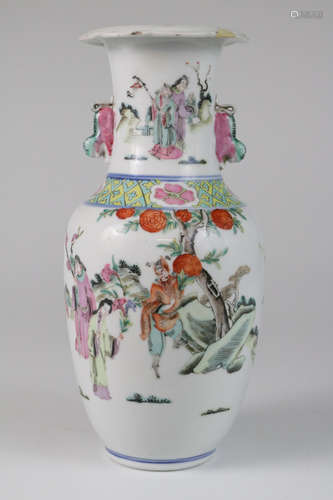 19th Chinese famille rose porcelain vase.