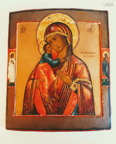 19C .Russian icon of  Mother of God