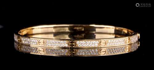 Cartier Gold and Diamond Bracelet with Key