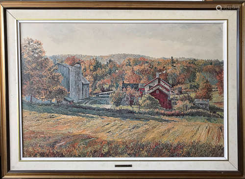 AN OIL PAINTING,A FAMOUS CANADIAN PAINTER.《OCTOBER MORNING》