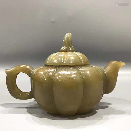 QING DYNASTY HETIAN JADE TEA SET