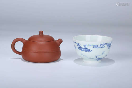 Chinese blue and white porcelain bowl and Chinese