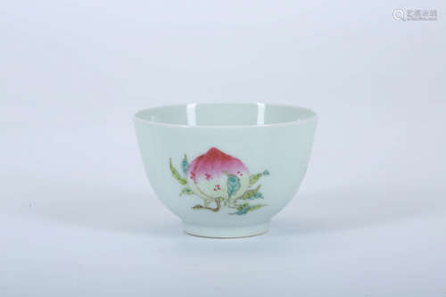 Chinese famille rose porcelain cup, Yongzheng mark.