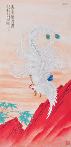 Chinese water color painting on paper, attributed to Mu