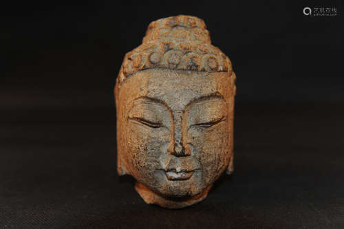 Chinese Stone Buddha head.