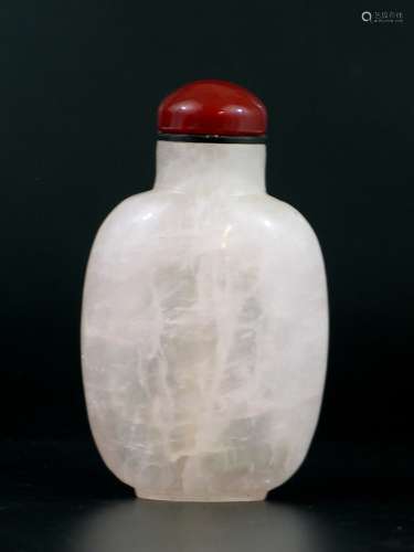 Chinese Pink Crystal Snuff Bottle