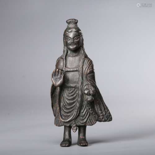 CHINESE BRONZE STANDING BUDDHA