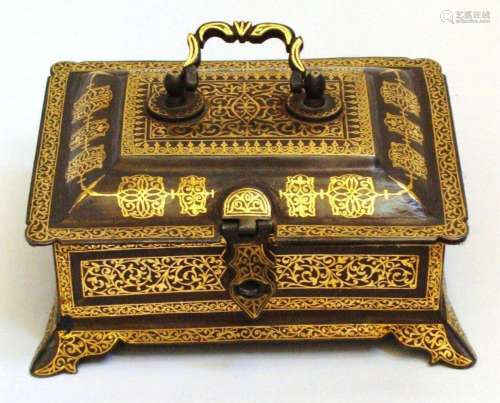 Antique Islamic Ottoman with Gold Inlaid