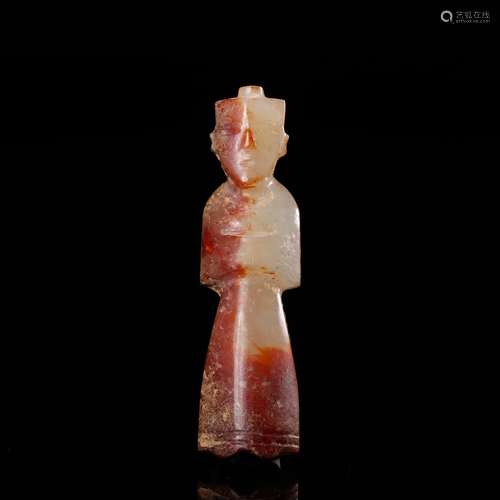 CHINESE ARCHAIC JADE FIGURINE