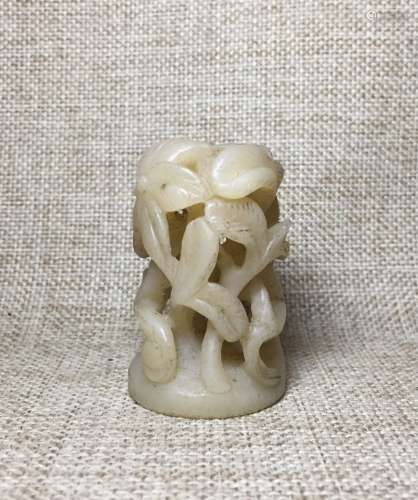 CHINESE JADE CARVED FINIAL