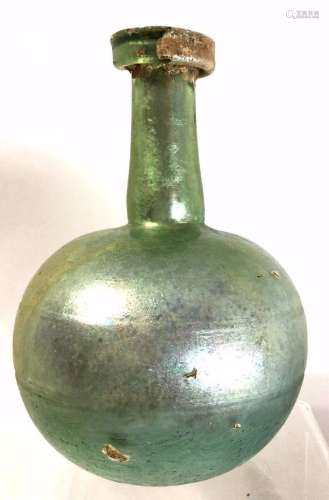Ancient Roman glass flask