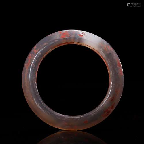 CHINESE ARCHAIC AGATE RING