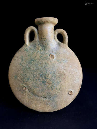 Ancient Egyptian Faience Pilgrim Flask