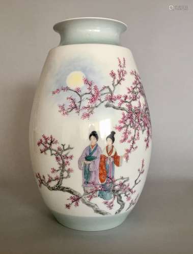 Wang Xiliang, A Famille Rose Vase