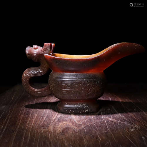 A HETIAN JADE CARVED CUP