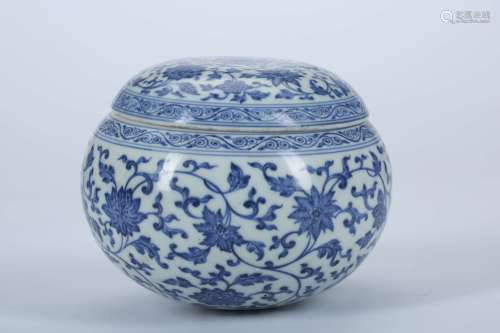 A Chinese Blue and White Porcelain Pot with Cover