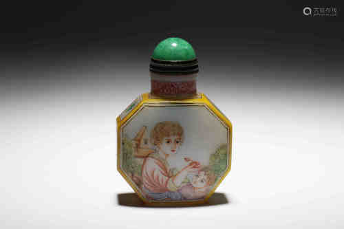A Chinese Famille-Rose Porcelain Snuff Bottle
