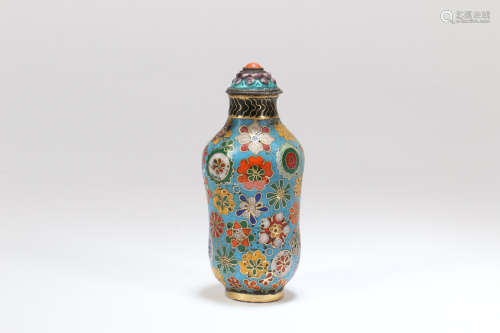 A Chinese Cloisonné Snuff Bottle