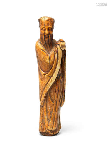 Late Ming Dynasty A carved ivory figure of Shoulao