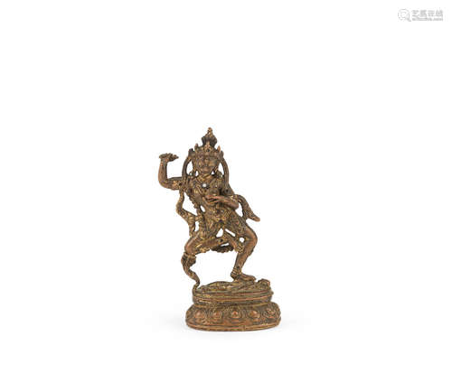 Nepal, 16th/17th century  A rare copper-alloy figure of Dakini