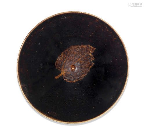 Song Dynasty A Jizhou brown-glazed 'leaf' tea bowl