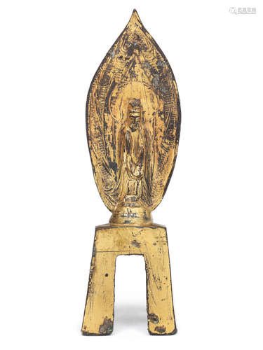 Northern Qi Dynasty, dated to the first year of Wuping, corresponding to AD 570 and of the period A rare gilt-bronze figure of Guanyin