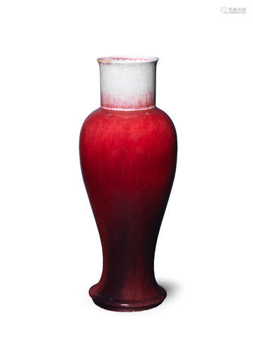 Kangxi A 'Langyao' red-glazed vase, Guanyinzun